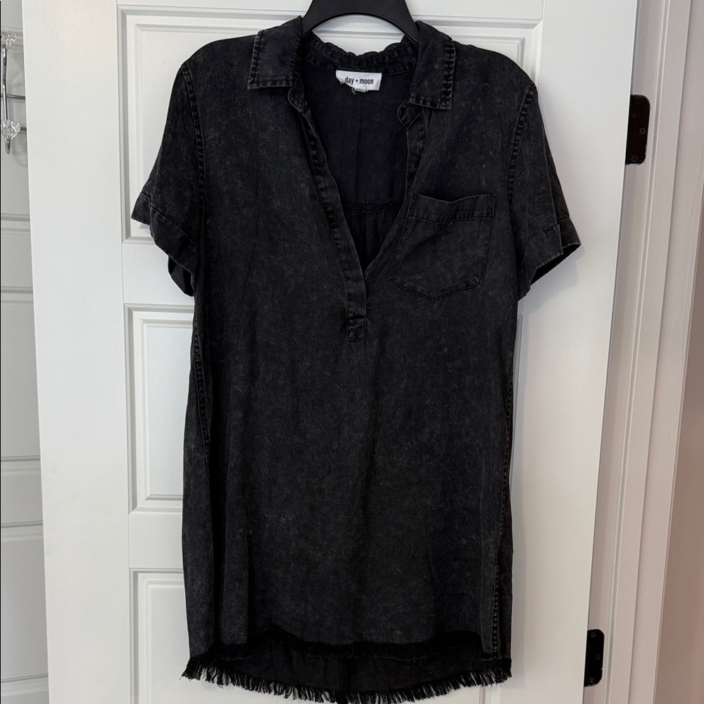 Day + Moon Denim Shirt Dress